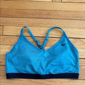 Nike Women's Teal Sports Bra with Black Trim